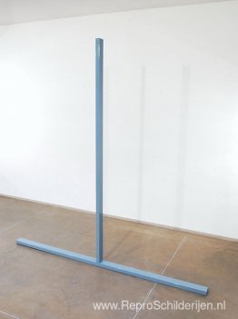 Turkoois-grijze ondersteboven T Turkoois-grijze ondersteboven T