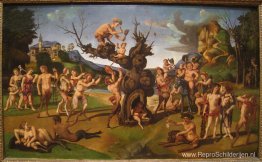 De ontdekking van honing door Bacchus De ontdekking van honing door Bacchus