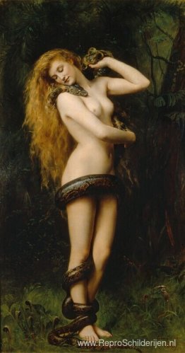 Lilith met een slang Lilith met een slang