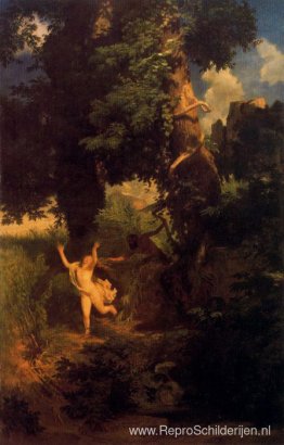 Syrinx vlucht voor de aanval van Pan Syrinx vlucht voor de aanval van Pan