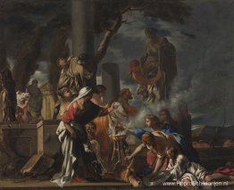 Koning Salomo offert aan de afgoden Koning Salomo offert aan de afgoden