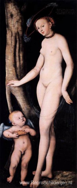 Venus en Cupido met een honingraat Venus en Cupido met een honingraat