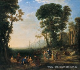 Kustscène met Europa en de Stier Kustscène met Europa en de Stier