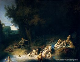 Diana Badend, met de verhalen van Actaeon en Callisto Diana Badend, met de verhalen van Actaeon en Callisto