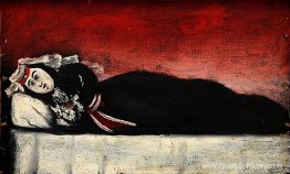 Georgische vrouw op een bank Georgische vrouw op een bank