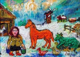 Vrouw met twee emmers Vrouw met twee emmers