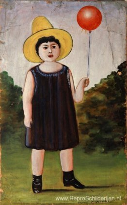 Klein meisje in een blauwe jurk Klein meisje in een blauwe jurk