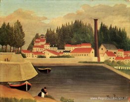 Dorp vlakbij een fabriek Dorp vlakbij een fabriek