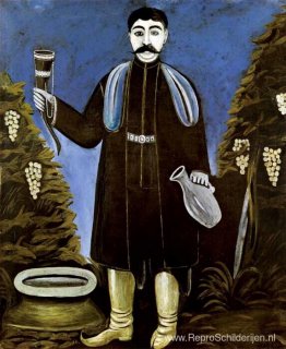 Edel met een hoorn om wijn te drinken Edel met een hoorn om wijn te drinken