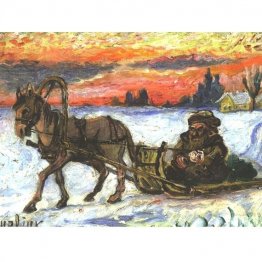 Winterreiziger (zonsondergang) Winterreiziger (zonsondergang)