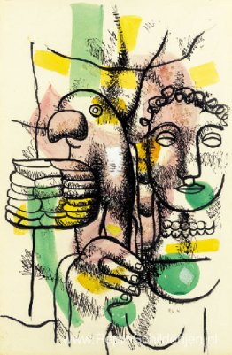 Vrouw met Papegaai Vrouw met Papegaai