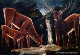 Herten met hun reekalfjes Herten met hun reekalfjes