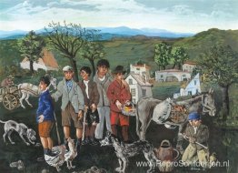 Dorp met figuren Dorp met figuren