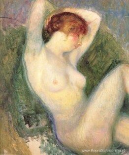 Naakt in groene stoel Naakt in groene stoel