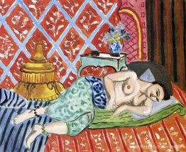 Een naakt liggend op haar rug Een naakt liggend op haar rug