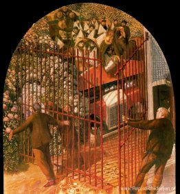 Konvooi gewonde soldaten arriveert bij Beaufort Hospital Gates Konvooi gewonde soldaten arriveert bij Beaufort Hospital Gates
