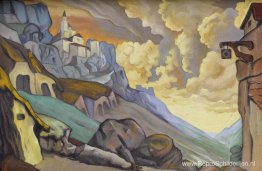 Studie van scèneontwerp voor "Fuente Ovehuna" Studie van scèneontwerp voor "Fuente Ovehuna"