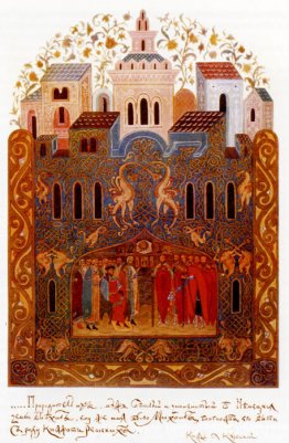 Aankomst van Prins Michael Glanda Kambila naar Rusland, Veliky N Aankomst van Prins Michael Glanda Kambila naar Rusland, Veliky N