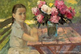 Meisje met pioenrozen Meisje met pioenrozen