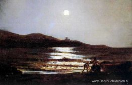 Het uitzicht vanaf Santo Terenzo op Lerici bij nacht Het uitzicht vanaf Santo Terenzo op Lerici bij nacht