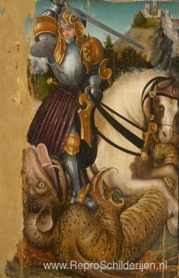 St. George met hoofd van de draak St. George met hoofd van de draak