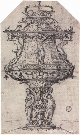 Ontwerp voor een tafelfontein met het insigne van Anne Boleyn Ontwerp voor een tafelfontein met het insigne van Anne Boleyn