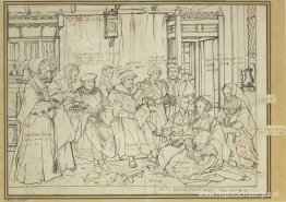 Studie voor het familieportret van Thomas More Studie voor het familieportret van Thomas More