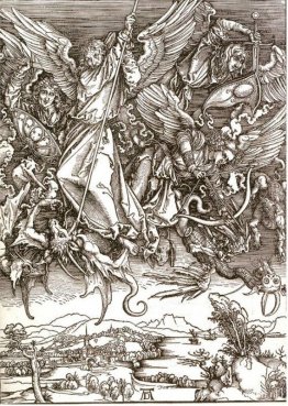 St. Michael and the Dragon, uit een Latijnse editie St. Michael and the Dragon, uit een Latijnse editie
