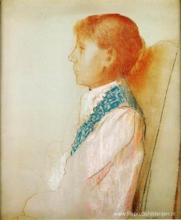 Portret van Madame Redon in profiel Portret van Madame Redon in profiel