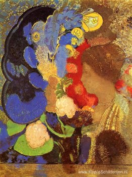 Vrouw tussen de bloemen Vrouw tussen de bloemen