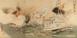 Chinees-Japanse oorlog: de Japanse marine zegeviert op Takushan Chinees-Japanse oorlog: de Japanse marine zegeviert op Takushan