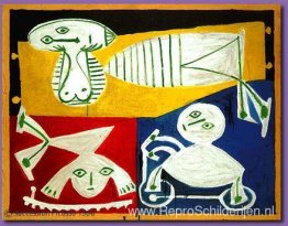 Françoise Gilot met Paloma en Claude Françoise Gilot met Paloma en Claude