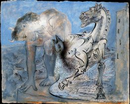Faun, paard en vogel Faun, paard en vogel