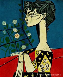 Jaqueline met bloemen Jaqueline met bloemen