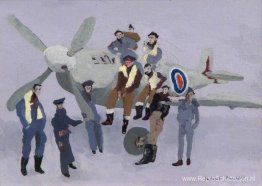 Een groep Poolse piloten Een groep Poolse piloten