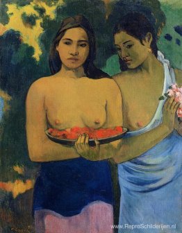 Twee Tahitiaanse vrouwen Twee Tahitiaanse vrouwen