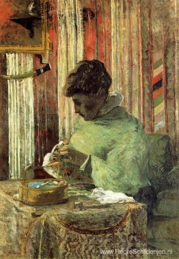 De borduurster of Mette Gauguin De borduurster of Mette Gauguin