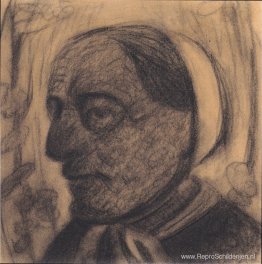 Portret van een boerin met kap Portret van een boerin met kap