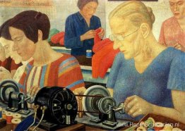 Udarnitzi (recordbrekende arbeiders) in de fabriek Krasnaya Zari Udarnitzi (recordbrekende arbeiders) in de fabriek Krasnaya Zari