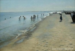 Zomerdag op het zuidelijke strand van Skagen Zomerdag op het zuidelijke strand van Skagen