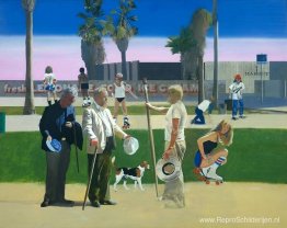 De bijeenkomst (of een fijne dag verder, meneer Hockney) De bijeenkomst (of een fijne dag verder, meneer Hockney)