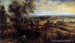 Herfstlandschap met zicht op Het Steen Herfstlandschap met zicht op Het Steen