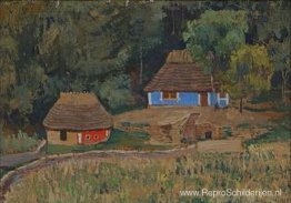 Khutir (gehucht) in het bos Khutir (gehucht) in het bos