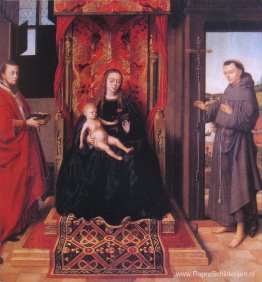 De Maagd en het Kind troonden met de heiligen Hiëronymus en Fran De Maagd en het Kind troonden met de heiligen Hiëronymus en Fran