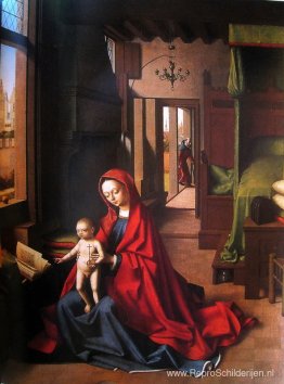 De Maagd en het Kind in een gotisch interieur De Maagd en het Kind in een gotisch interieur