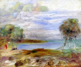 Twee figuren aan het water Twee figuren aan het water