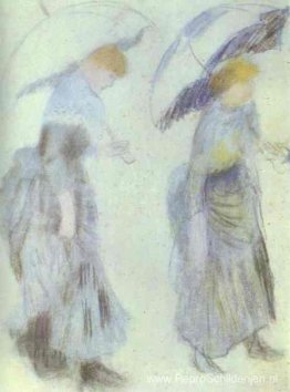 Twee vrouwen met paraplu's Twee vrouwen met paraplu's