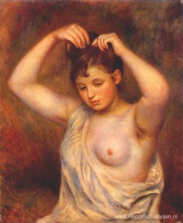 Vrouw Die Haar Haar Kamt Vrouw Die Haar Haar Kamt