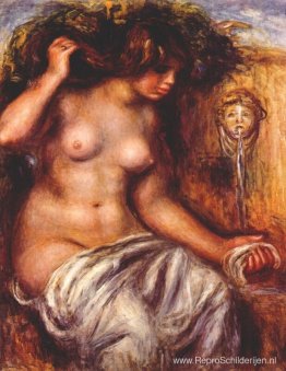 Vrouw bij de fontein Vrouw bij de fontein