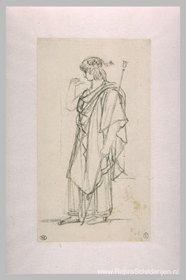 De figuur van Orestes, gedrapeerd staand De figuur van Orestes, gedrapeerd staand